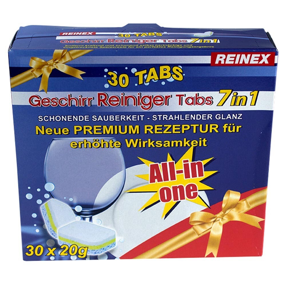 Reinex Geschirr Reiniger Tabs 7in1 30 Stück