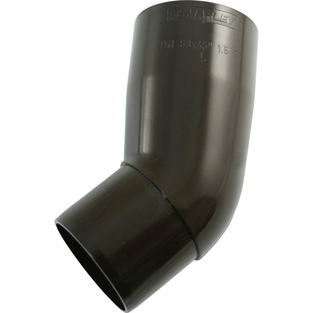 Marley Fallrohrbogen 45° DN 53 Kunststoff braun