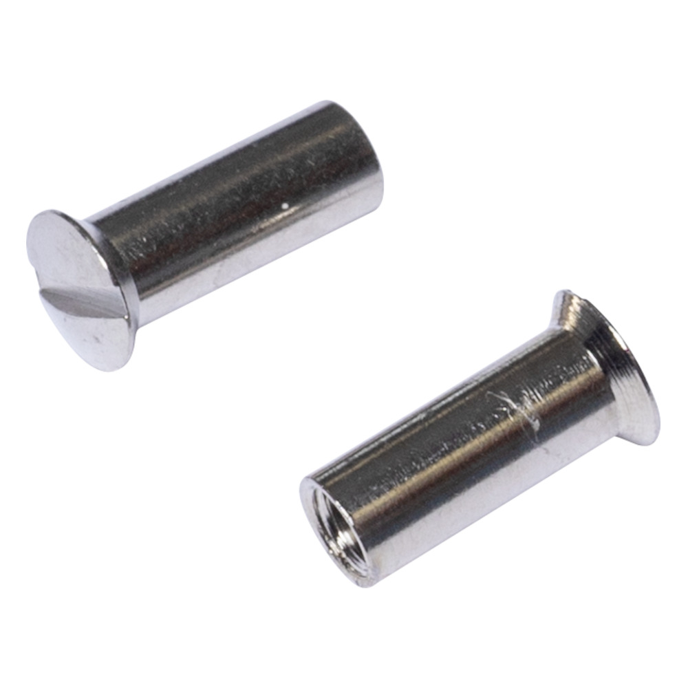 Hülsenmuttern aus Messing M4 - 2er Pack