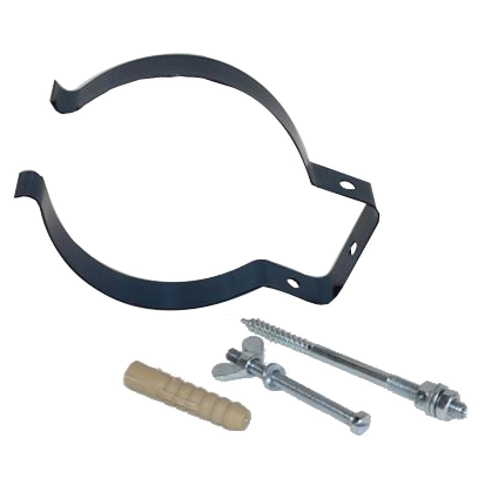 Ofenrohrhalter Ø100-130mm gebläut Stahlrohr Ofenrohr Befestigung