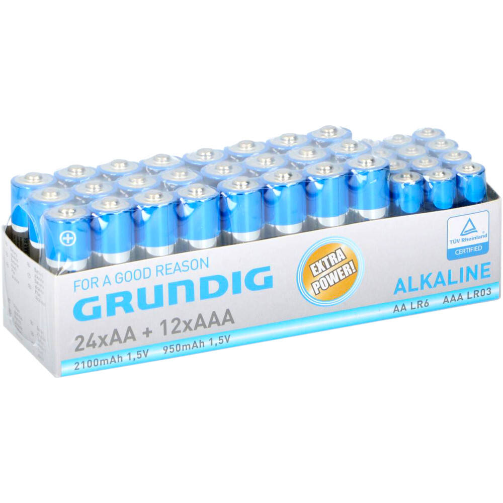 Grundig Alkaline-Mulipack 24xAAA + 12xAA image number 0
