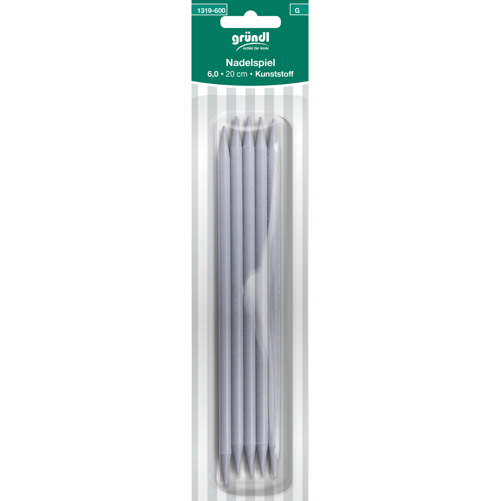 Strumpfstricknadeln 6 mm 20 cm