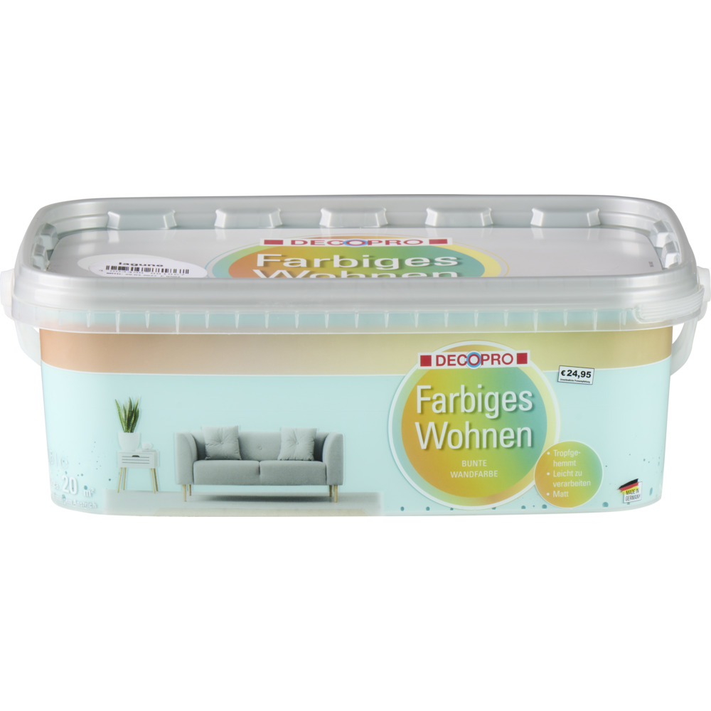 DECOPRO Wandfarbe 2,5 Liter lagune matt image number 3