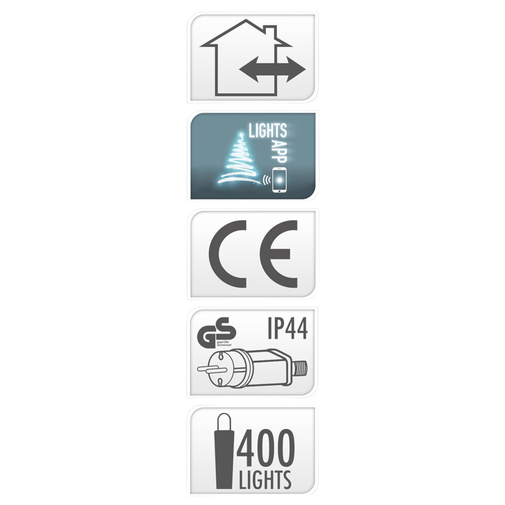 LED-Cluster-Lichterkette 8 m mit App-Steuerung und 400 LED image number 3