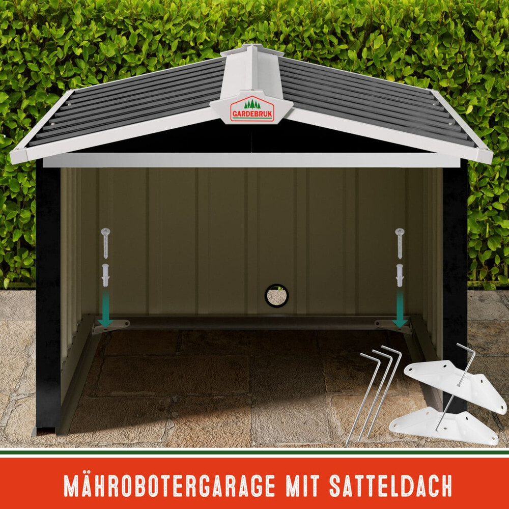 Mähroboter-Garage 86 x 100 x 63 cm anthrazit image number 8