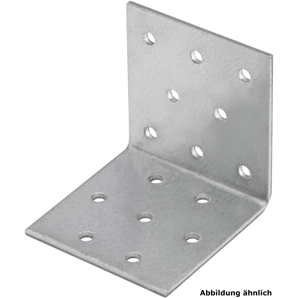 Lochplattenwinkel 50 x 50 x 40 mm aus verzinktem Stahl