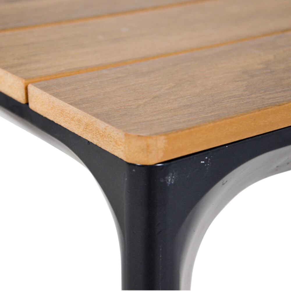 Gartentisch „Arezzo“ Nonwood 160 x 90 x 74 cm in Teakoptik mit Aluminiumgestell image number 1