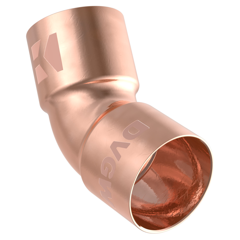 Doppel-Bogenmuffe 45° Kupfer-Lötfitting 22 mm - Nr. 5041