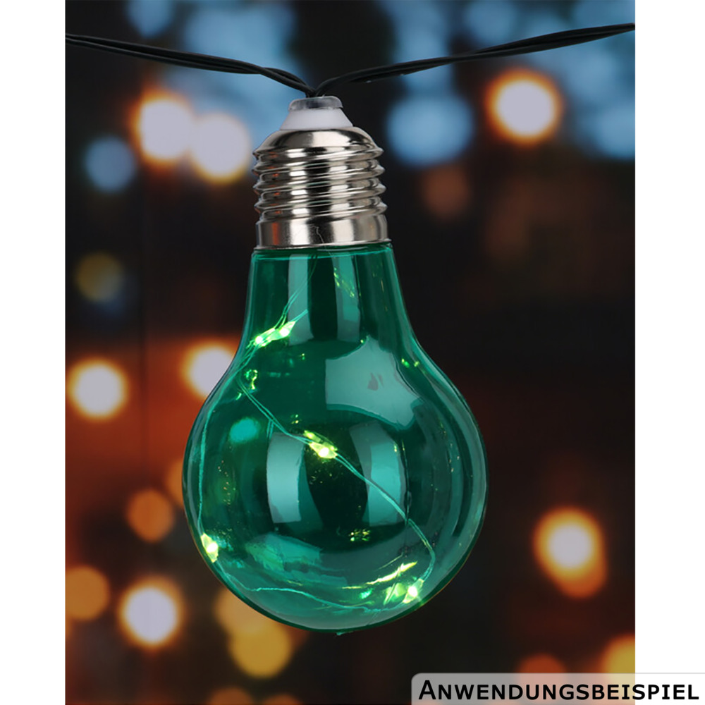 Solar Lichterkette Glühbirnen bunt 2m 50 LEDs image number 1