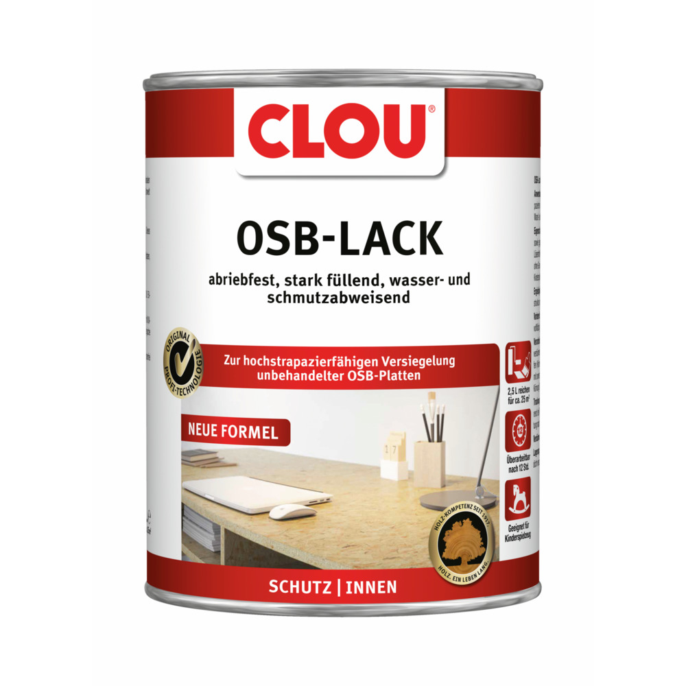 Clou&reg; OSB-Lack 2,5 Liter farblos image number 0