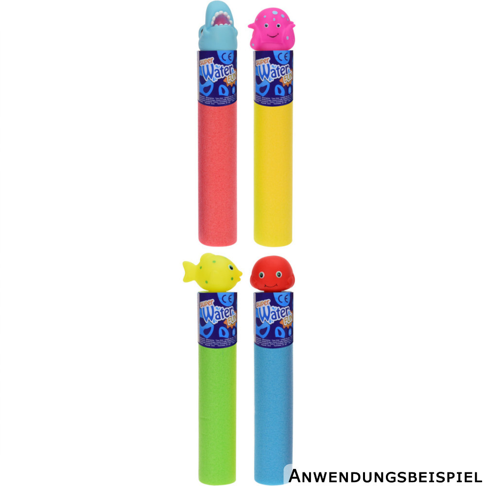 Wasserpistole mit Schaumstoff 31 cm - 4-fach sortiert image number 3
