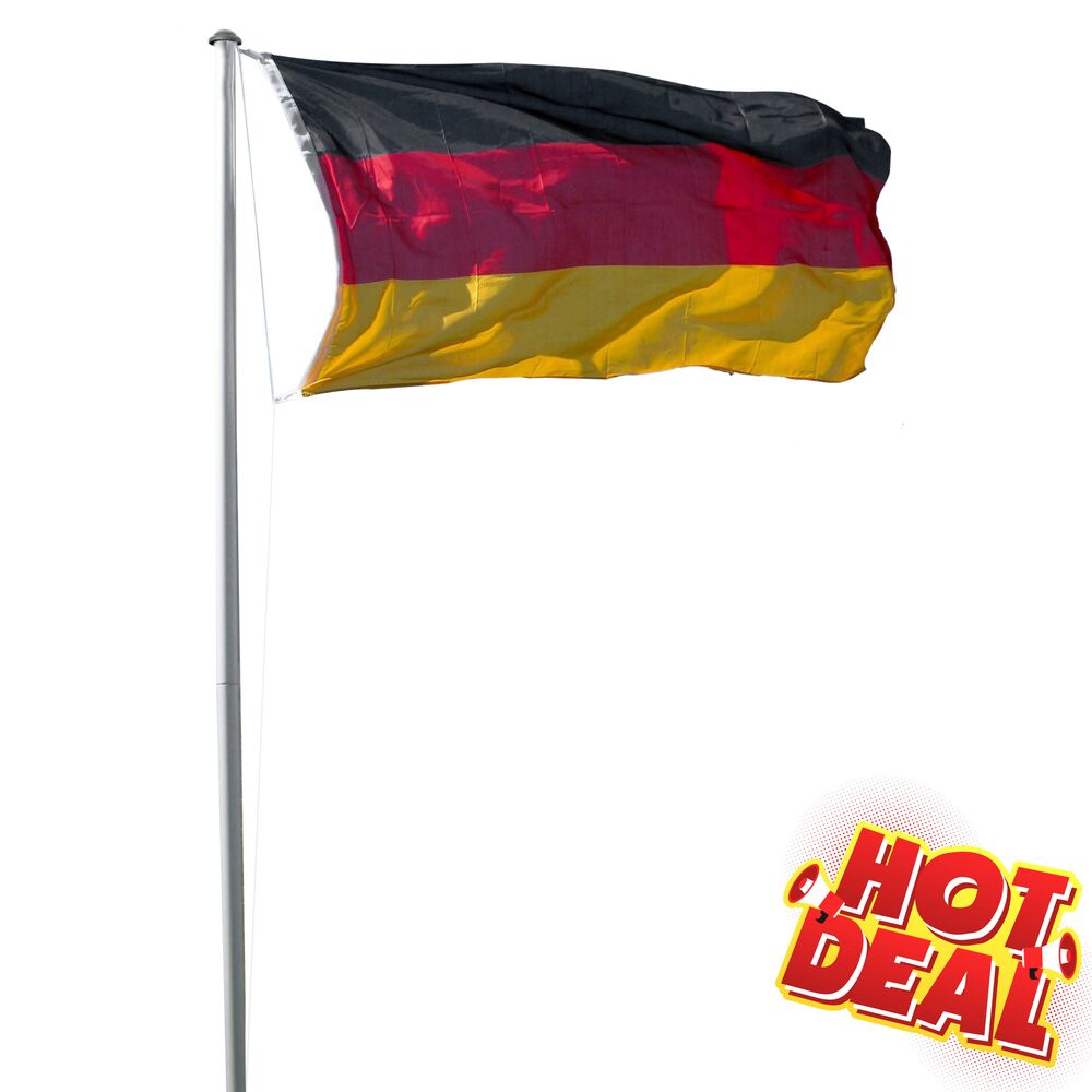 Fahnenmast 4-tlg. 6,2m inkl. Deutschlandflagge