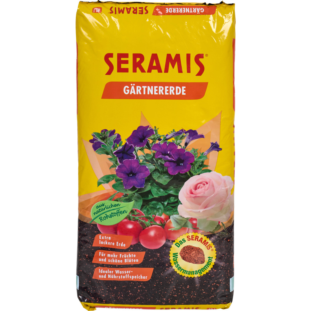 SERAMIS&reg; G&auml;rtnererde 40 Liter, torfreduziert