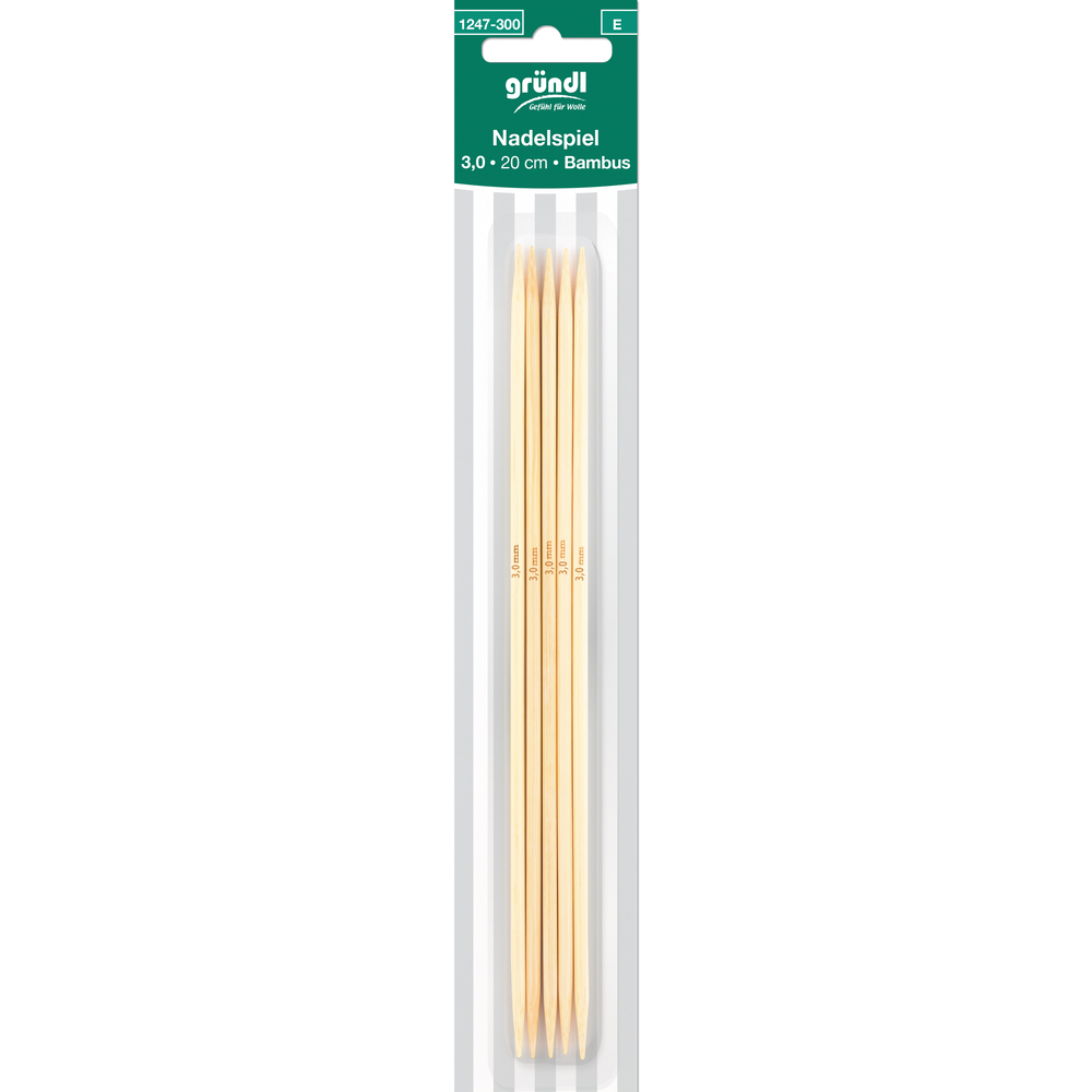 Strumpfstricknadeln 3 mm 20 cm