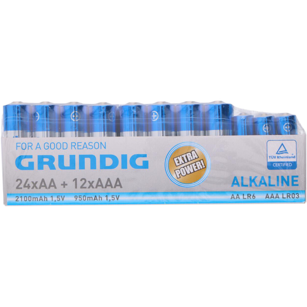 Grundig Alkaline-Mulipack 24xAAA + 12xAA image number 1