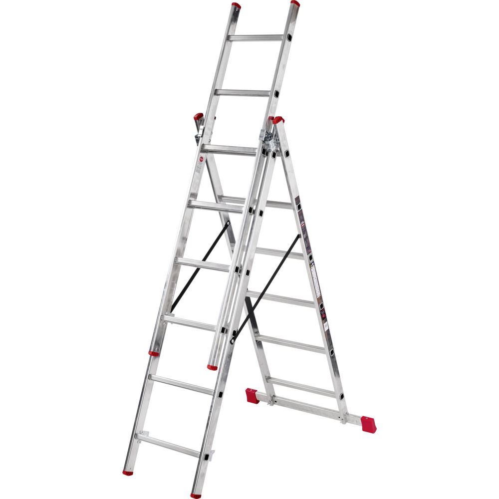 Mehrzweckleiter mit 3x6 Sprossen aus Aluminium image number 0