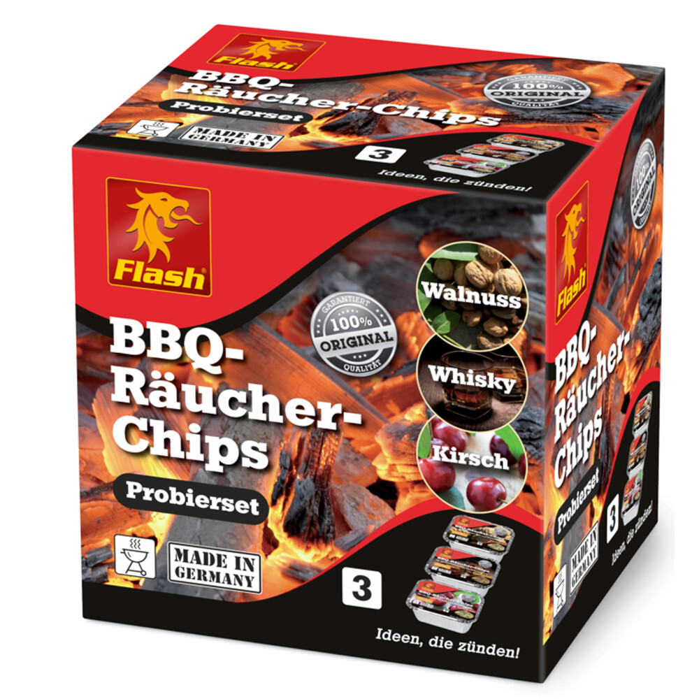 Räucher-Chips Probierpack 3 Stück von Flash