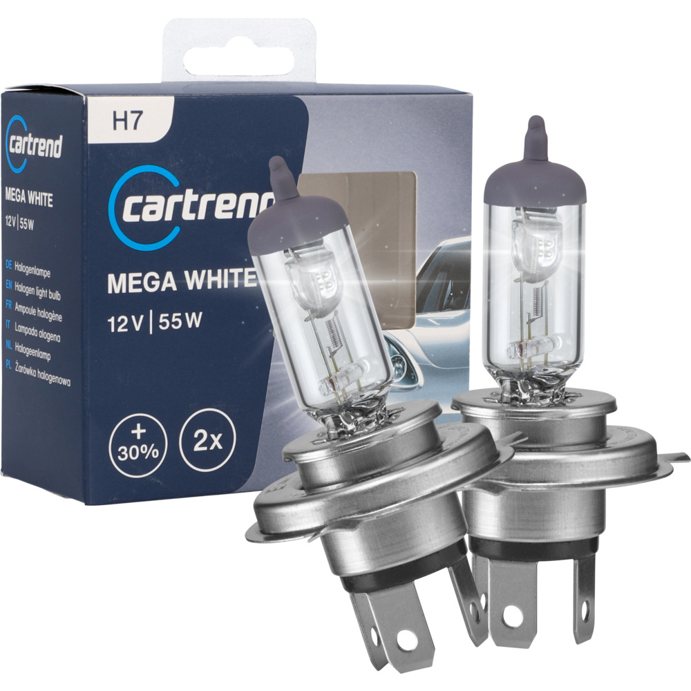 Scheinwerferlampe H7 Mega White 12V 55W, 2 St&uuml;ck