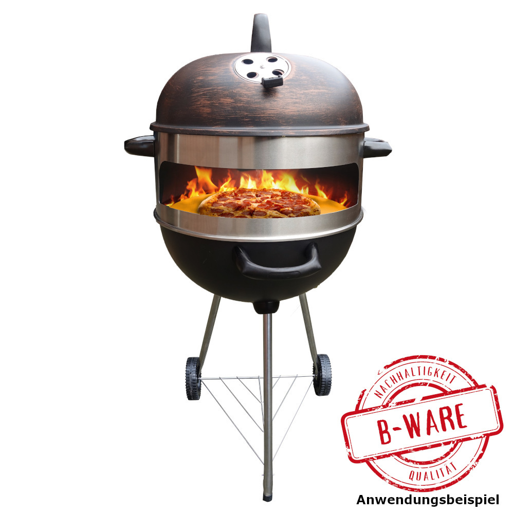Kugelgrill Margherita fahrbar Metall Pizzastein - B-Ware