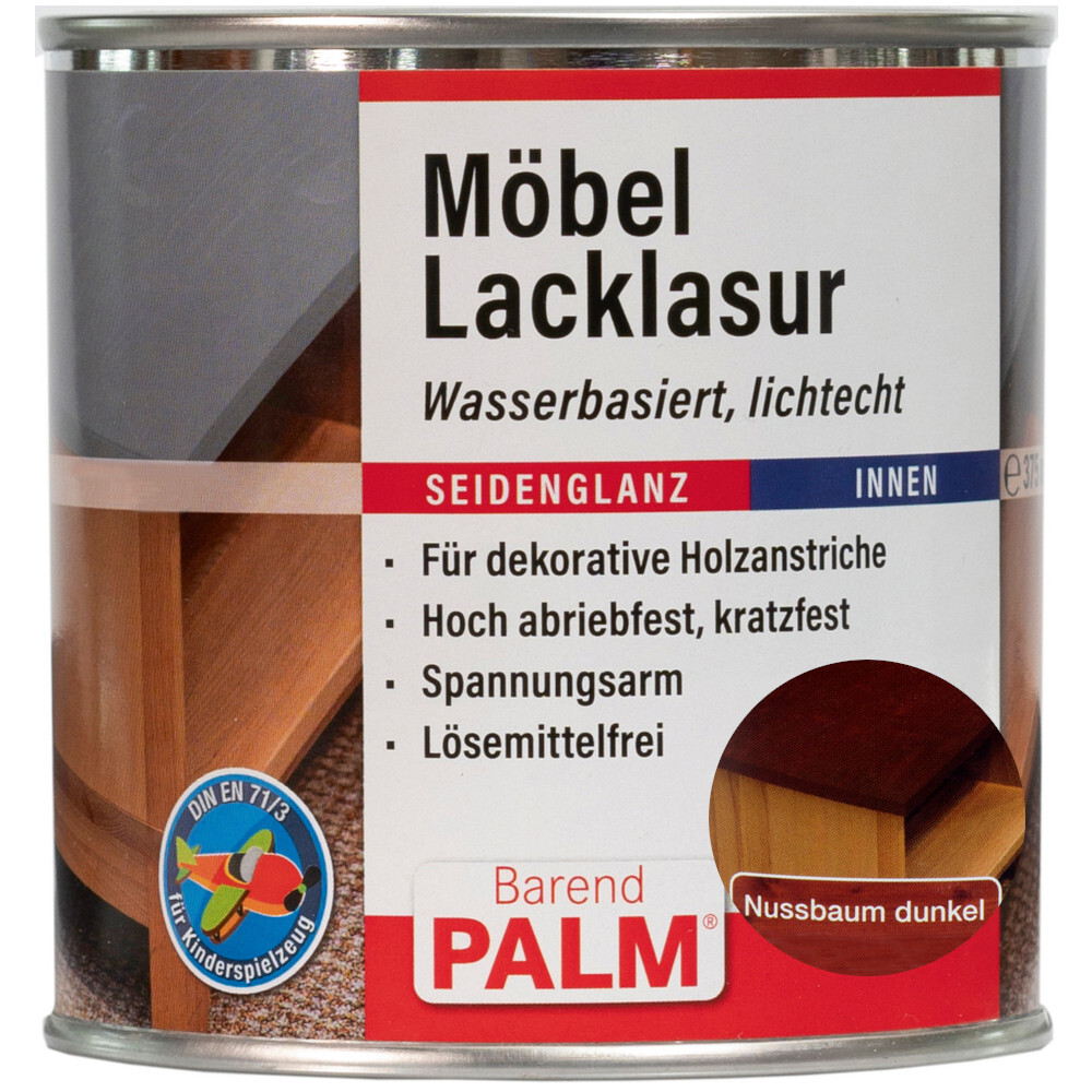 Barend Palm Möbel-Lacklasur Nussbaum-Dunkel 375 ml