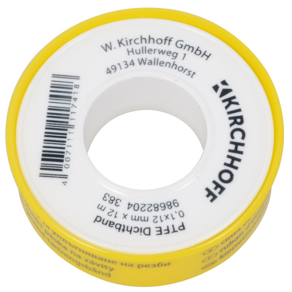 Dichtband 12 mm x 12 m aus PTFE mit 0,1 mm Stärke