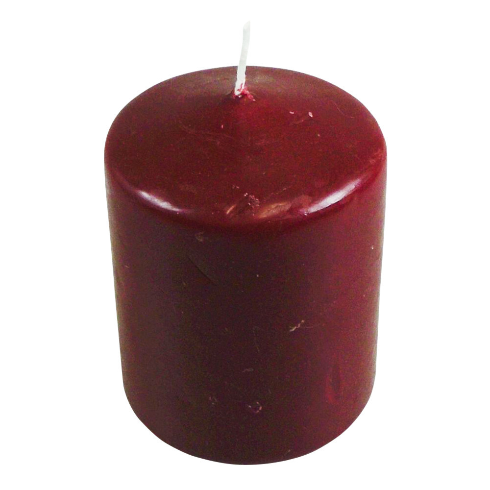 Stumpenkerze bordeaux 6 x 8 cm image number 0