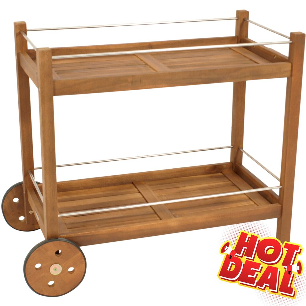 Servierwagen aus Akazienholz