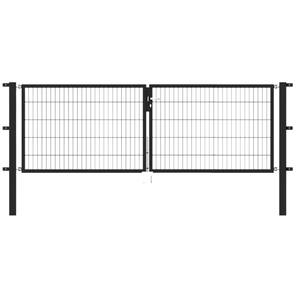 Doppeltor Flexo 3000 x 1000 mm mit Pfosten 80 x 80 mm in Anthrazit image number 0