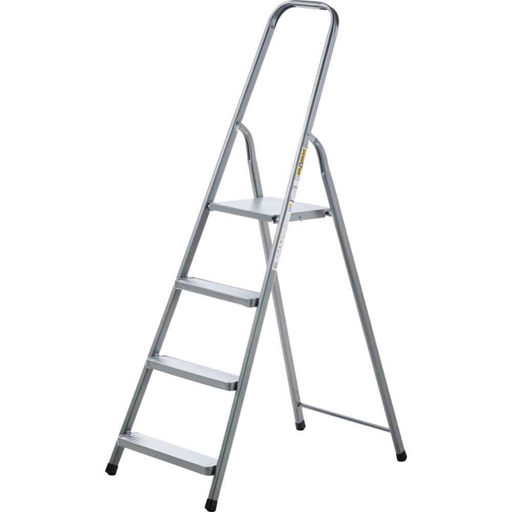 Haushaltsleiter 4-stufig aus Stahl mit Haltebügel