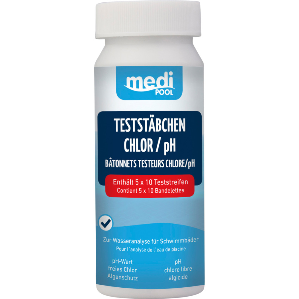 MediPool Test-Stäbchen Chlor/pH und Algenschutz