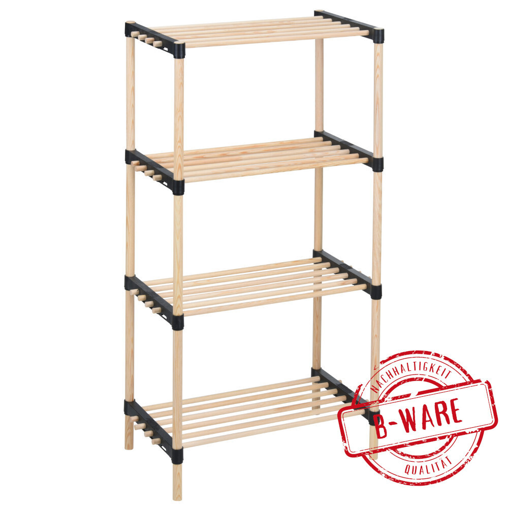 Schuhregal aus Holz für bis zu 8 Paar Schuhe - B-Ware