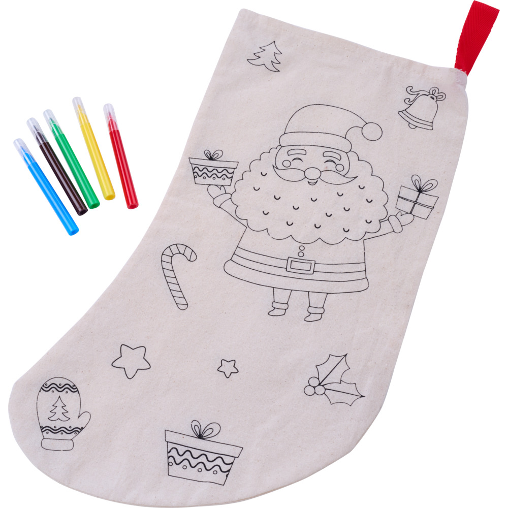 Weihnachtsstrumpf zum Bemalen