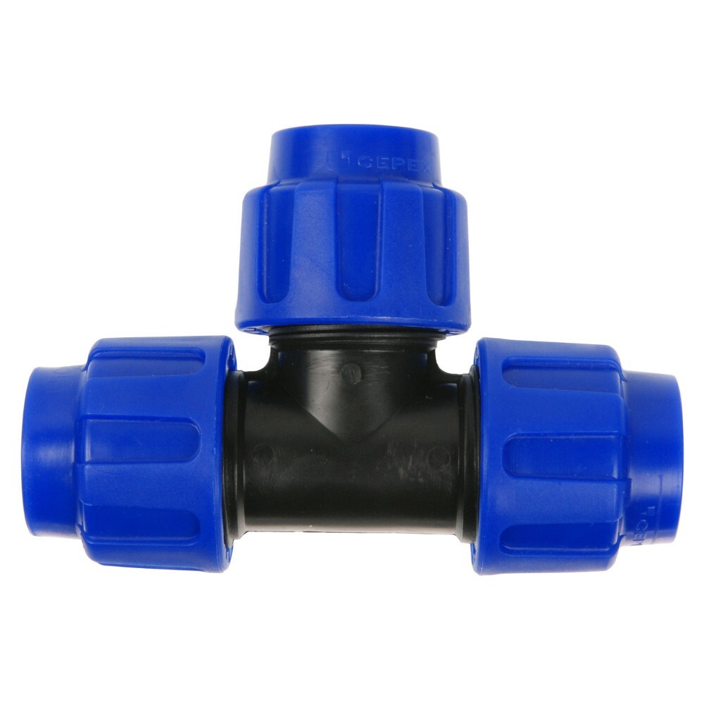 T-Stück Polypropylen 3 x Ø25 mm für HDPE-Rohr