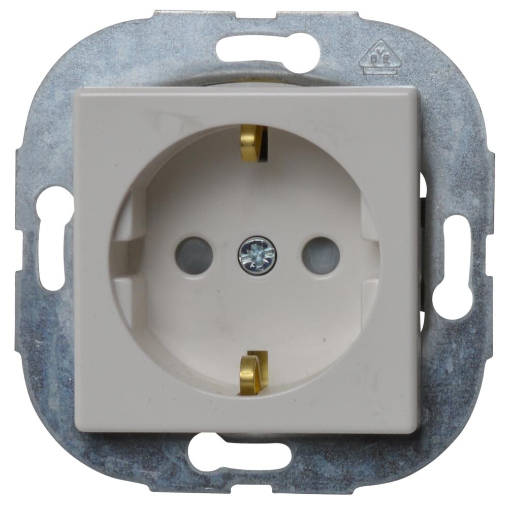 REV Steckdose Standard Quadro Einbausteckdose silber mit Kindersicherung image number 0