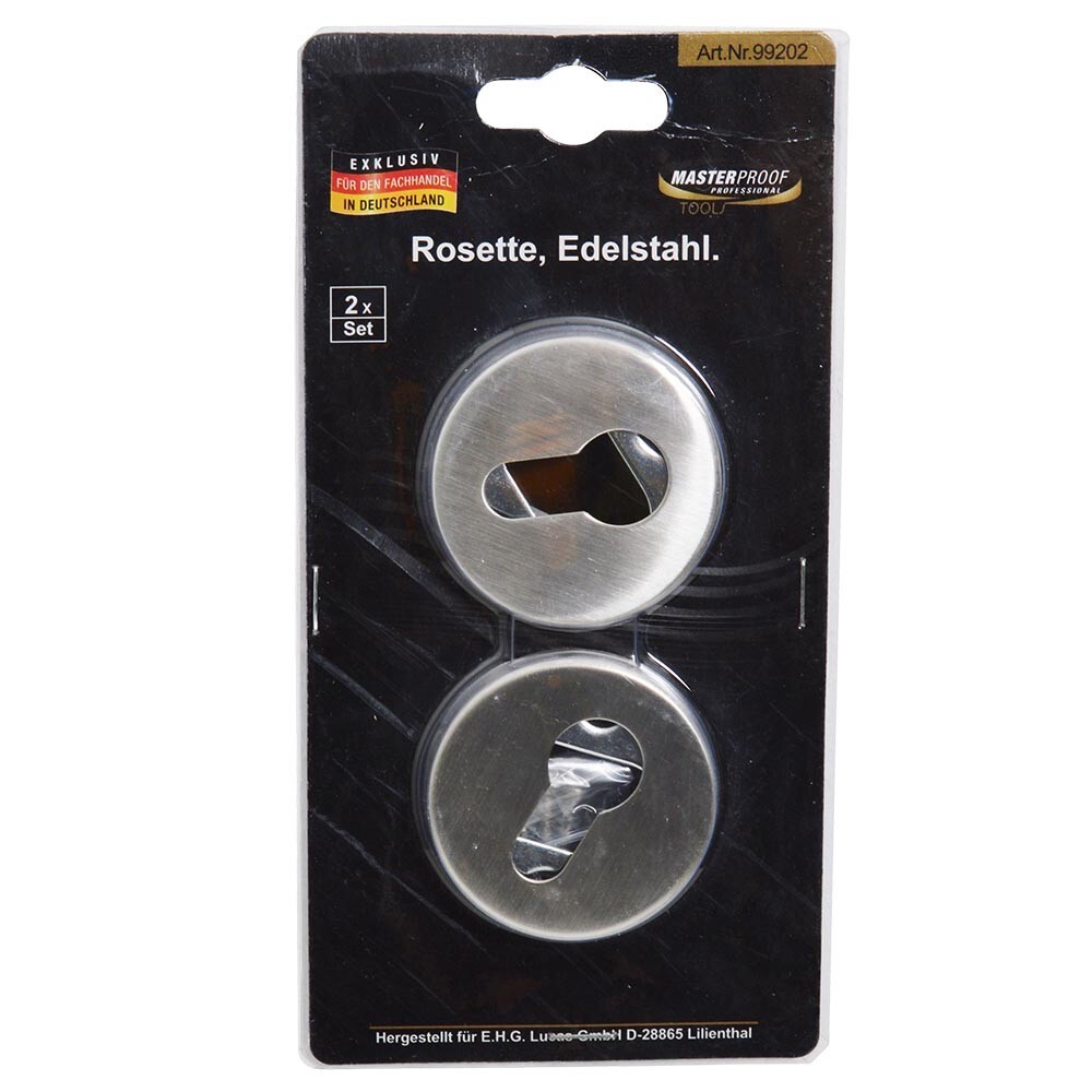 Rosette Edelstahl Ø 54 mm 2 Stück