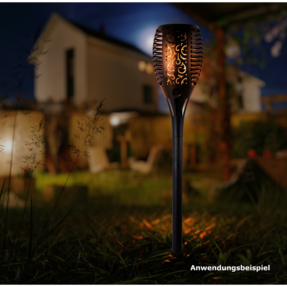 LED-Solar-Gartenfackel, mit Erdspieß image number 3