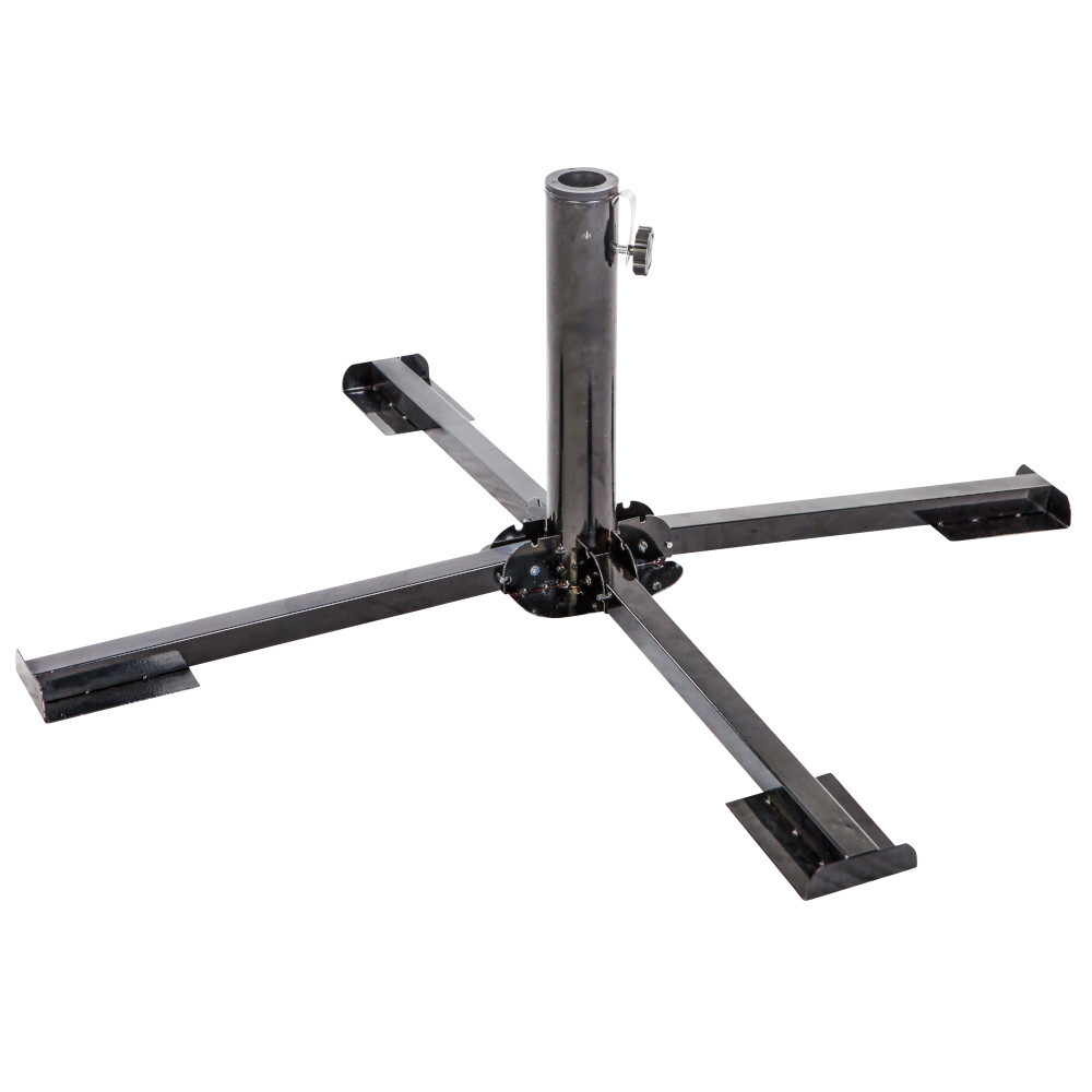 Sonnenschirmständer aufklappbar 40 cm aus Metall in schwarz