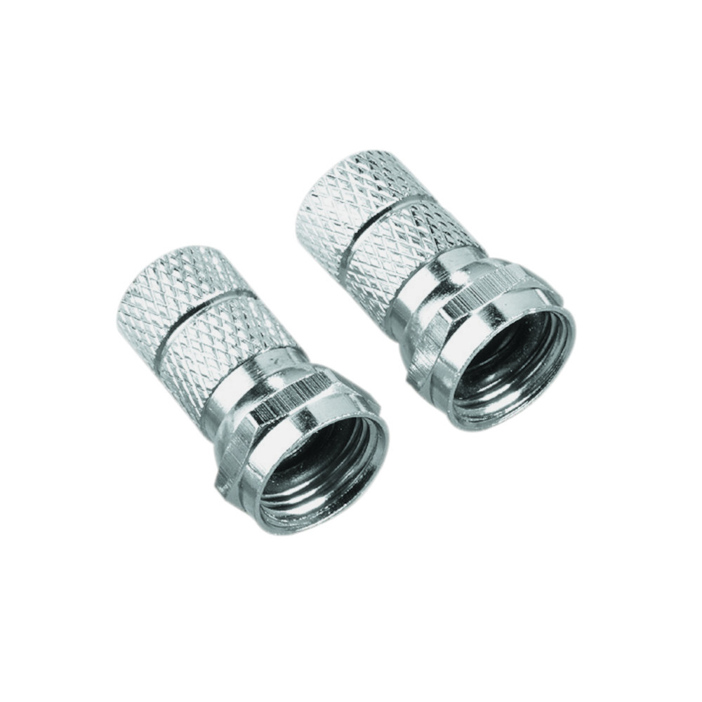 hama® F-Stecker-Set, 2 Stück Ø 8 mm, gerade image number 0