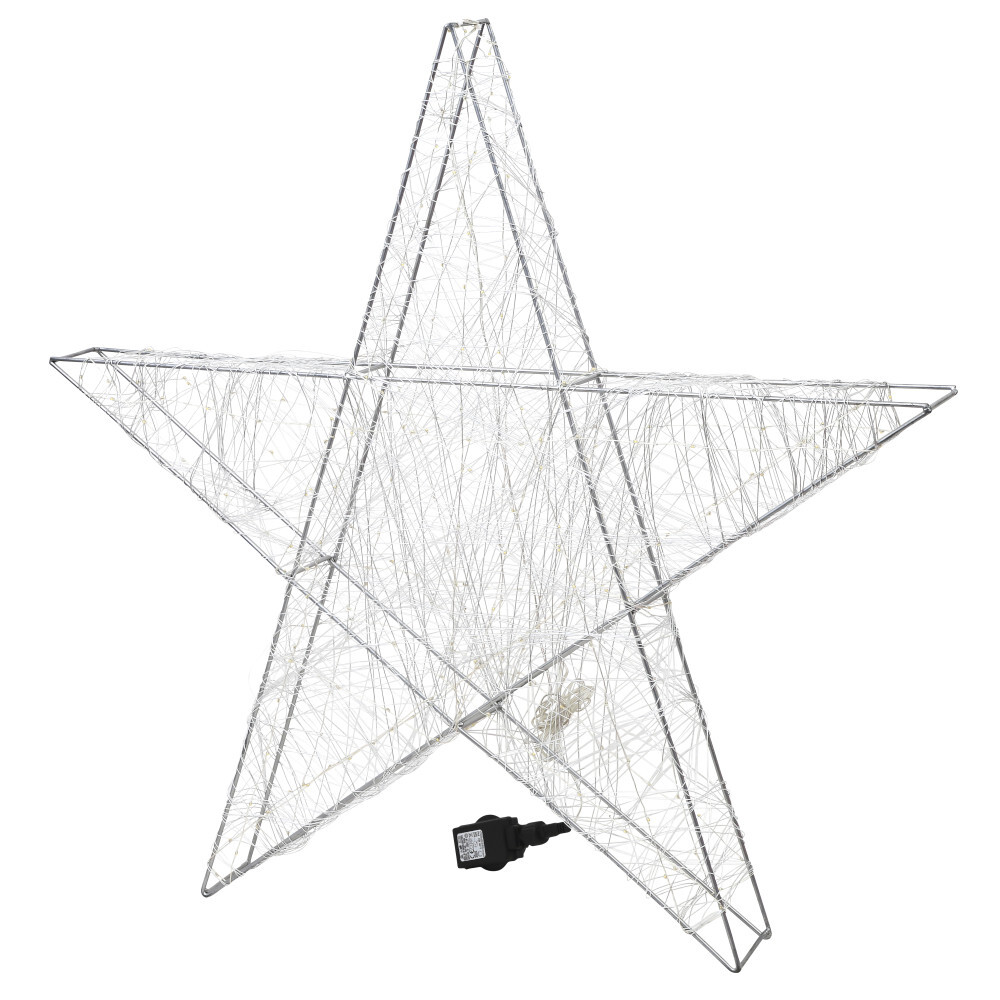 LED-Drahtstern 78 cm aus Metall/Kunststoff mit 240 warmweißen LEDs