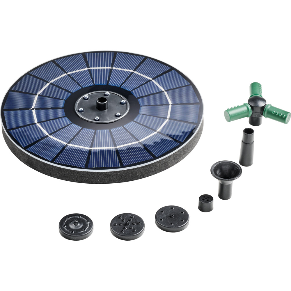 GERMANIA® Solar Springbrunnen mit LED und Rotation