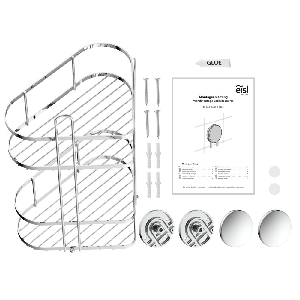 Dusch-Eckablage 2 Etagen 220 x 340 x 180 mm image number 1