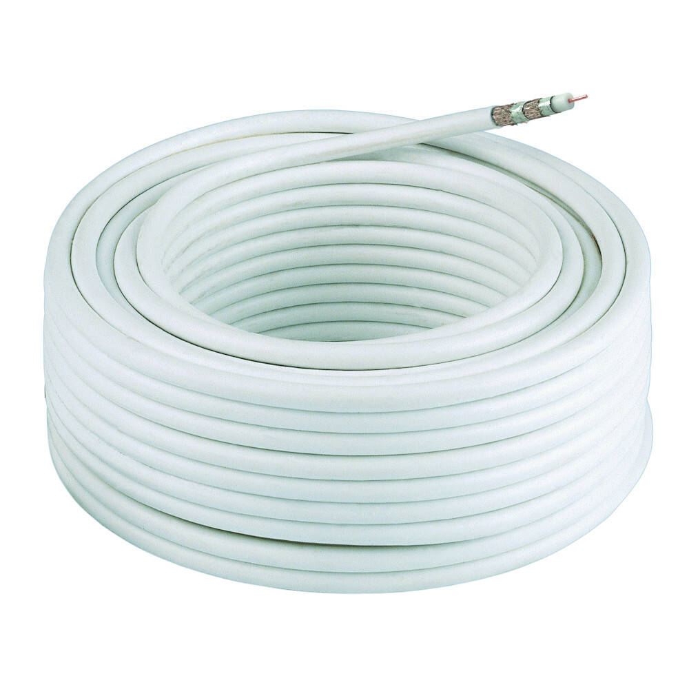 hama® Koax-Kabel, 120 dB, 25 m, weiß image number 0