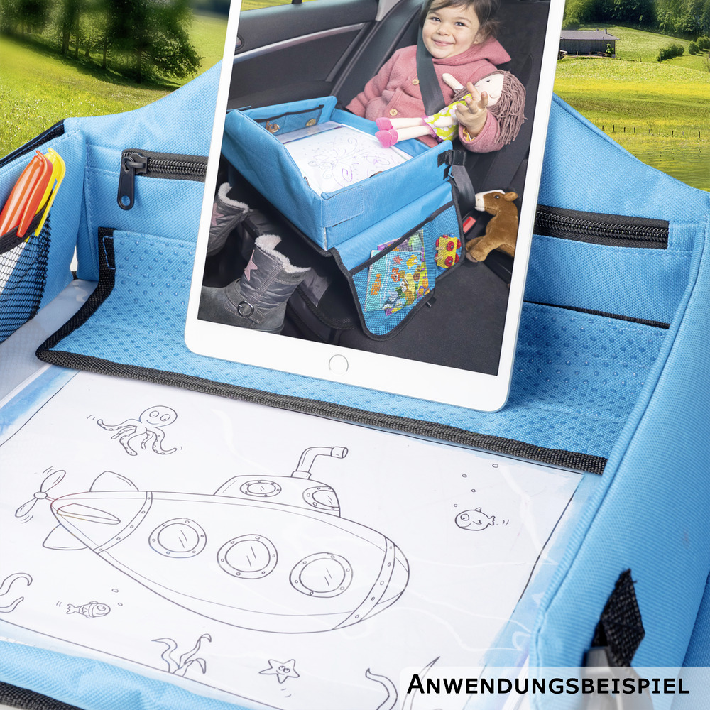 Kinder Reisetisch Auto 33,5 x 41 x 3 cm hellblau image number 4