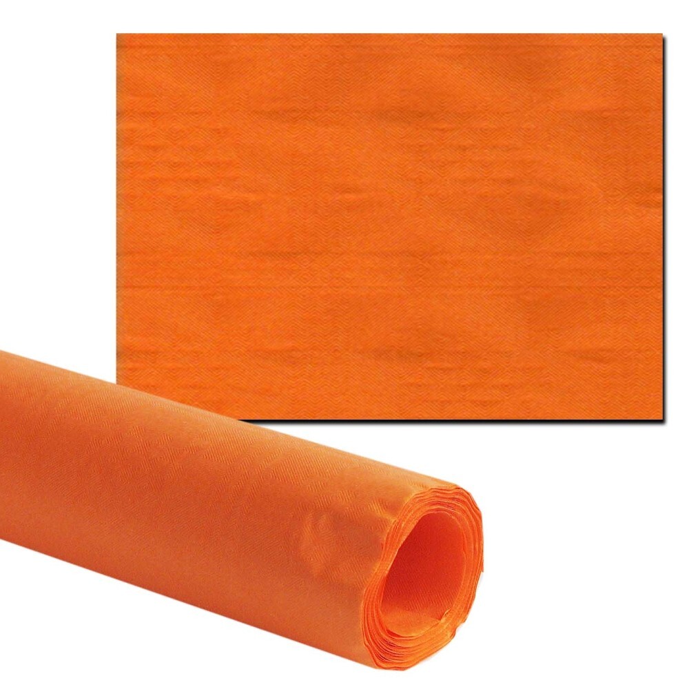Papiertischdecke mit Damastprägung 8 x 1 m orange image number 0