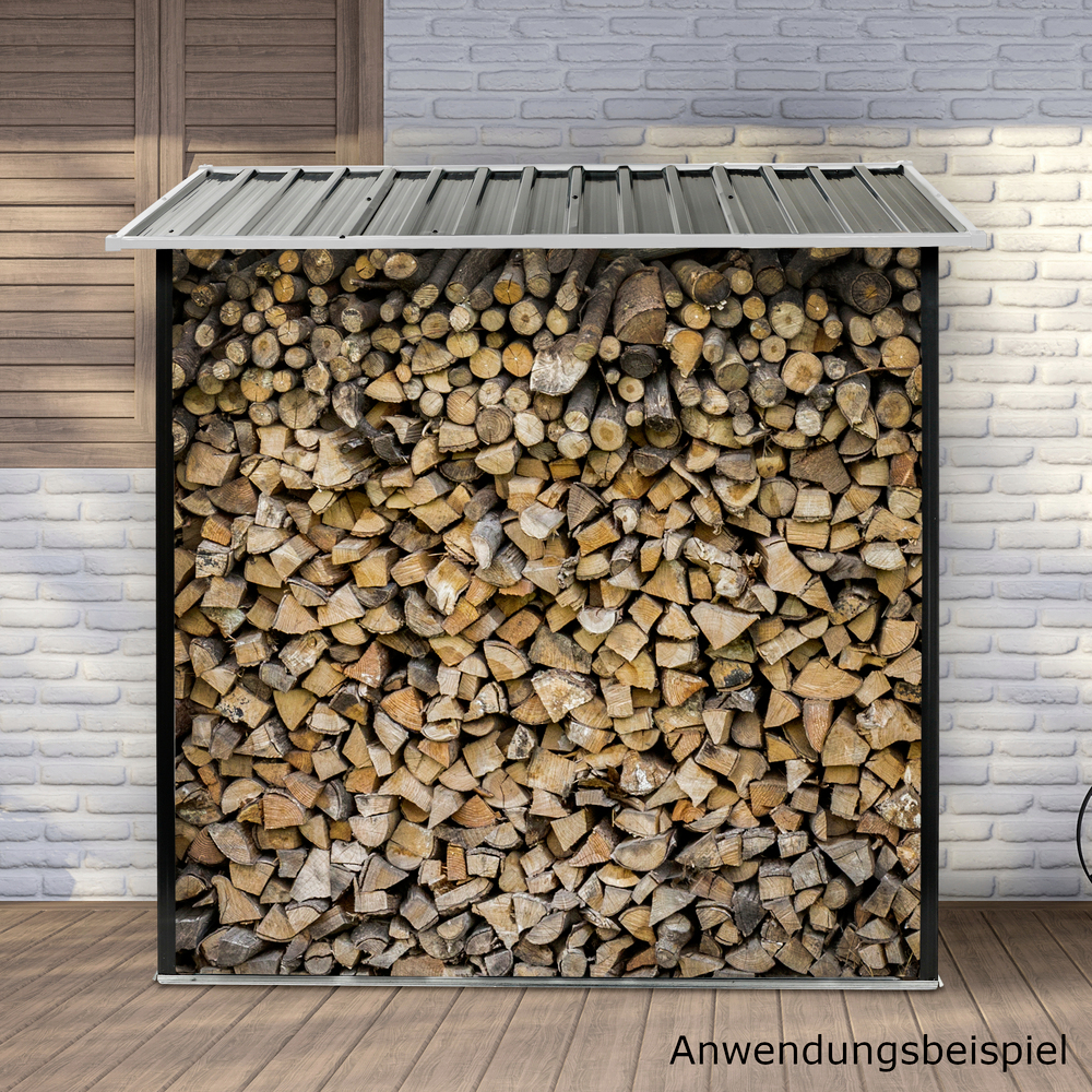 Kaminholzregal 154x83x157 cm aus verzinktem Stahl image number 6