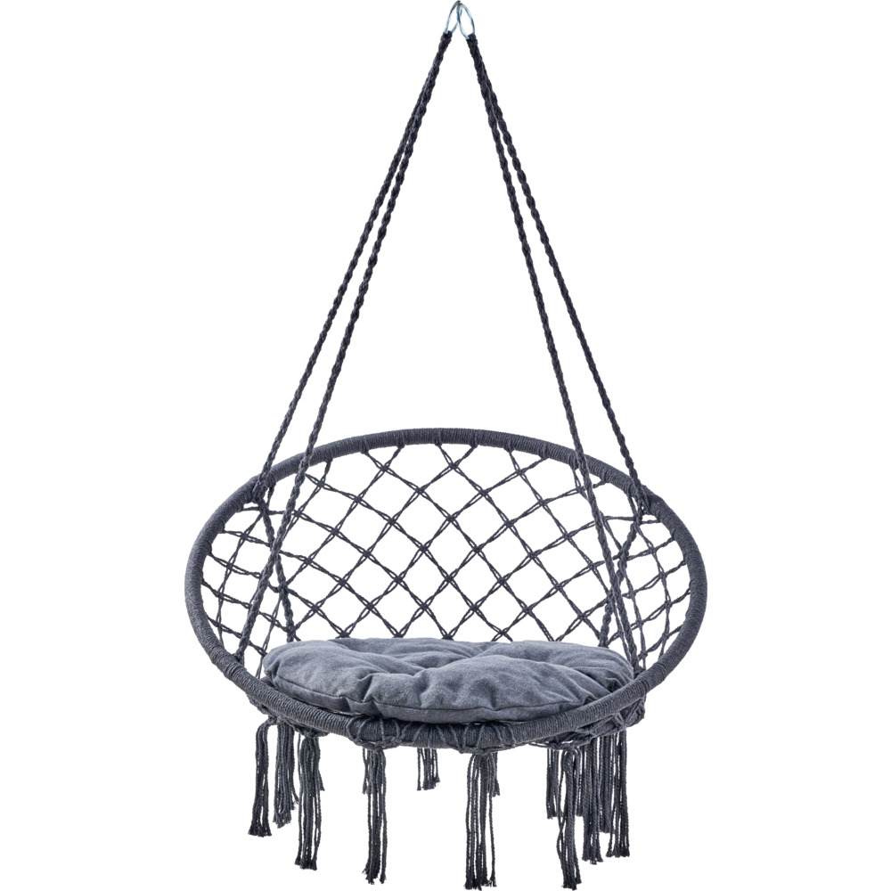 Schaukel-H&auml;ngesessel mit Sitzkissen und Befestigungsmaterial image number 2