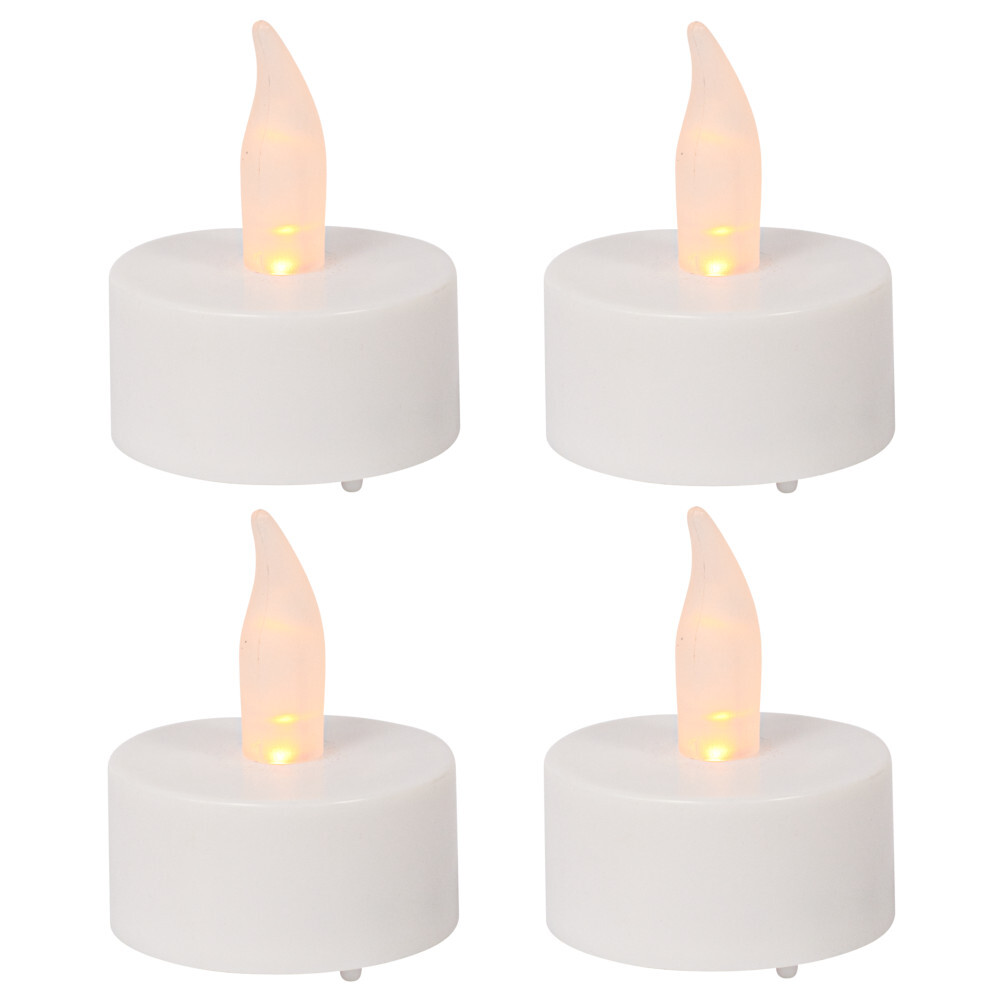 LED Teelichter-Set 4 Stück flackernd