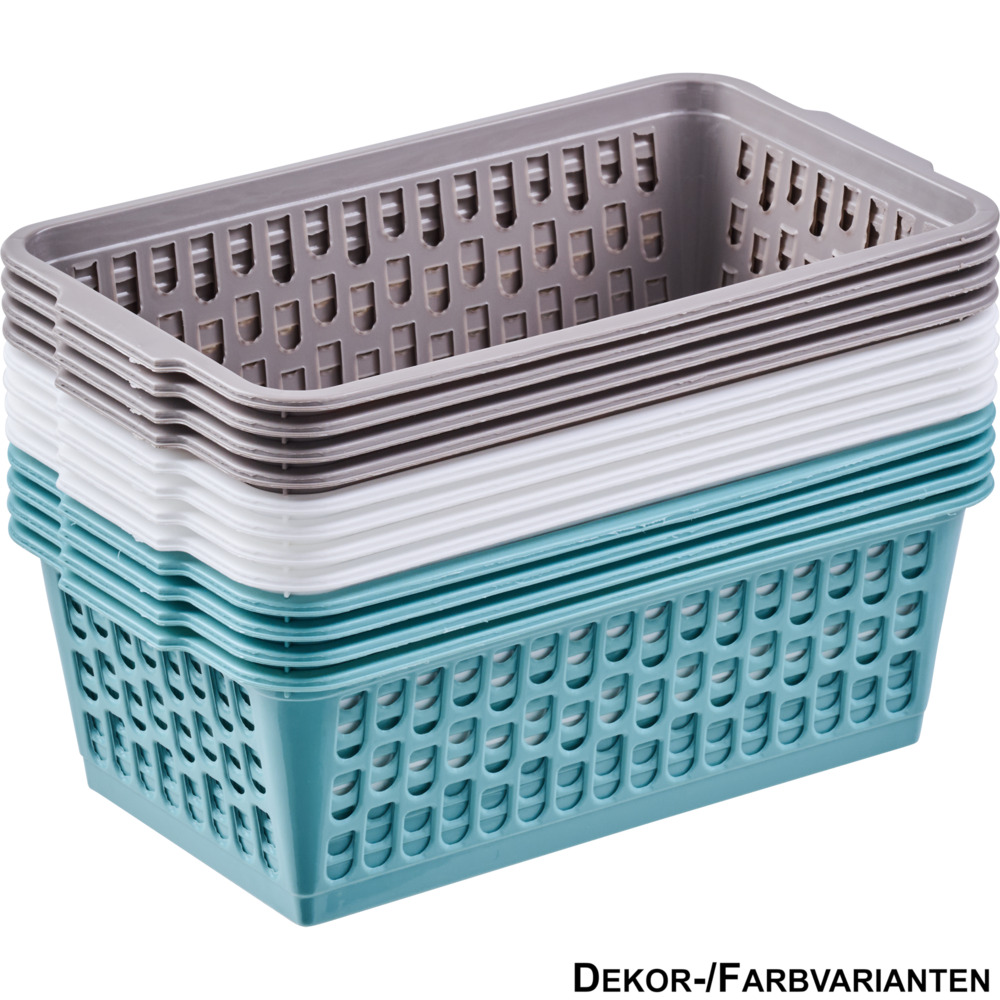 K&ouml;rbchen 4er-Set klein 25,5 x 15 x 10,5 cm, sortiert
