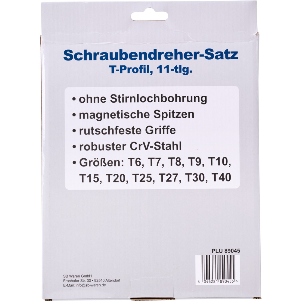 Schraubendreher-Satz mit T-Profil, 11-teilig, CrV-Stahl image number 2
