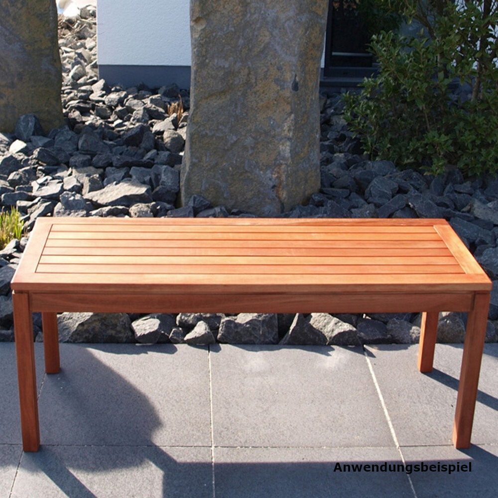 Hockerbank 2-Sitzer, 120 x 40 x 45 cm, Holz Eukalyptus geölt image number 1